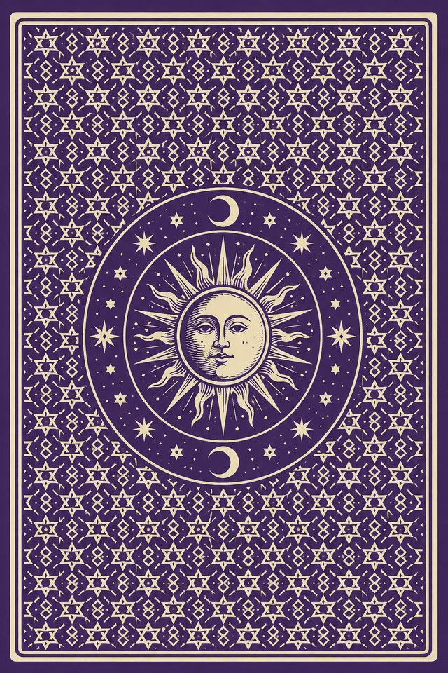 Verso celestial do baralho Calista